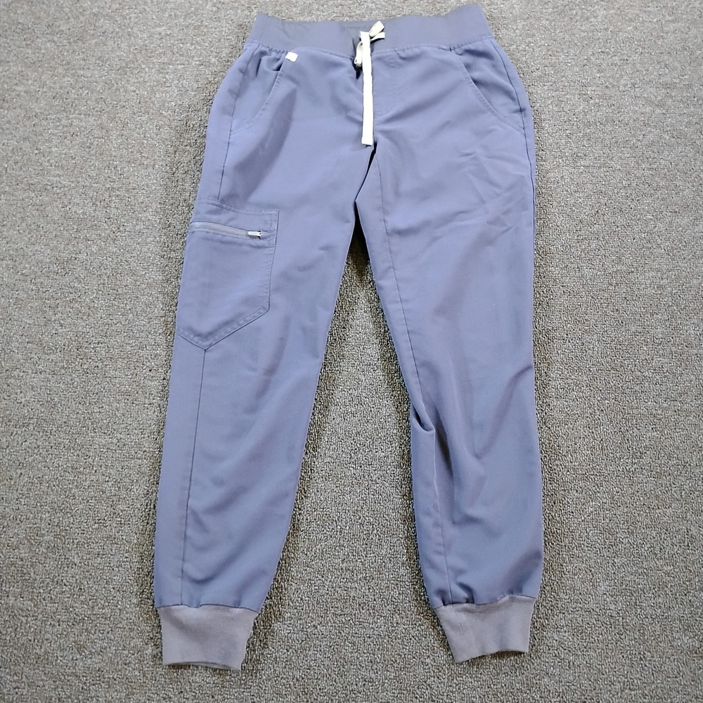 FIGS Zamora Jogger Scrub Pants Womens XXS Petite Blue Cargo Technical Collection